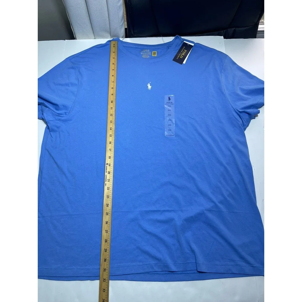 Ralph Lauren Polo Men's Classic Fit Blue Cotton T-shirt Pony In Center 2XL NWT